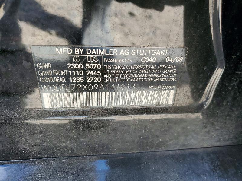Auction sale of the 2009 Mercedes-benz Cls, vin: WDDDJ72X09A141813, lot number: 49323776