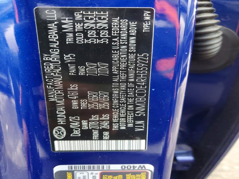 Продажа на аукционе авто 2024 Hyundai Tucson, vin: 5NMJBCDE4RH359225, номер лота: 49515886