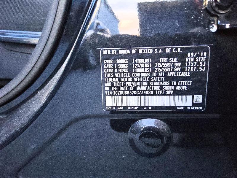 Продаж на аукціоні авто 2019 Honda Hr-v, vin: 3CZRU6H32KG734080, номер лоту: 47977326