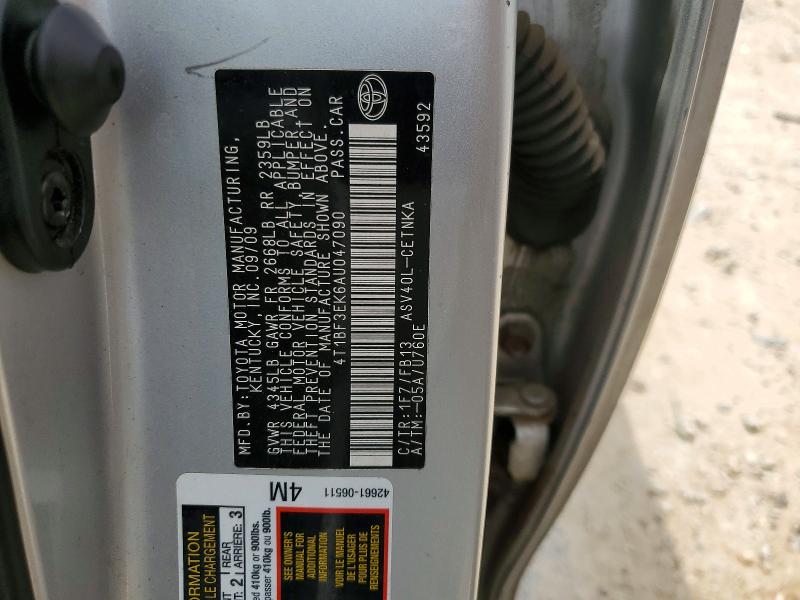 Продаж на аукціоні авто 2010 Toyota Camry, vin: 4T1BF3EK6AU047090, номер лоту: 50315556