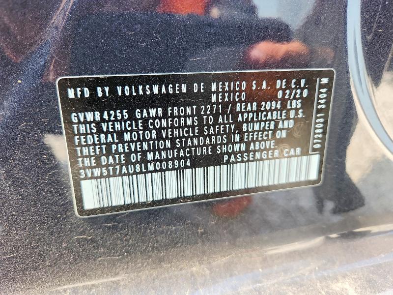 51312736 :رقم المزاد ، 3VW5T7AU8LM008904 vin ، 2020 Volkswagen Gti مزاد بيع