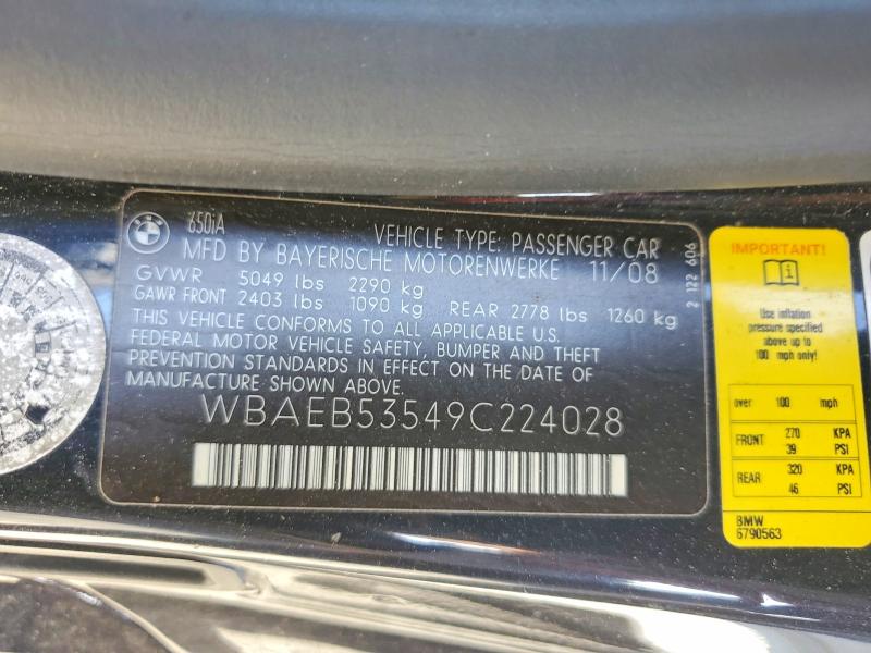 Aukcja sprzedaży 2009 Bmw 650, vin: WBAEB53549C224028, numer aukcji: 50256066