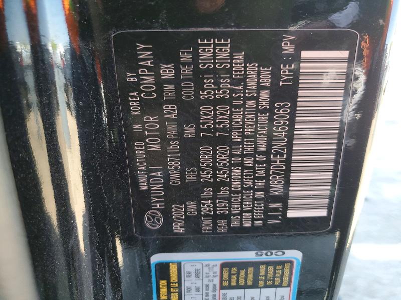 Aukcja sprzedaży 2022 Hyundai Palisade, vin: KM8R7DHE2NU469063, numer aukcji: 50717326