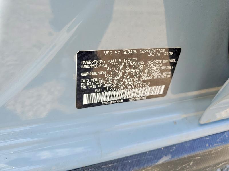 Продажа на аукционе авто 2019 Subaru Crosstrek, vin: JF2GTANC5KH315798, номер лота: 50476786