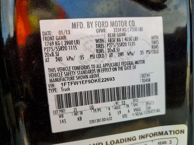 Продажа на аукционе авто 2013 Ford F150, vin: 1FTFW1EF9DKE22693, номер лота: 50063336