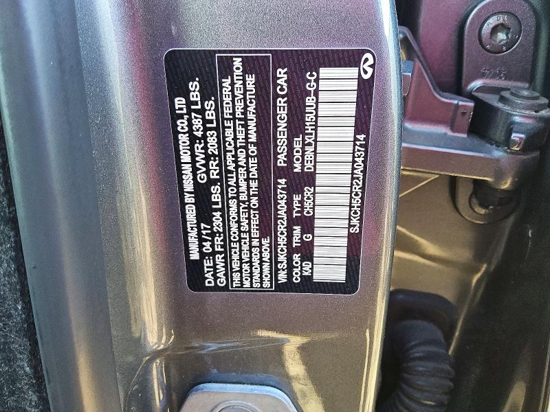 Продаж на аукціоні авто 2018 Infiniti Qx30, vin: SJKCH5CR2JA043714, номер лоту: 50410676