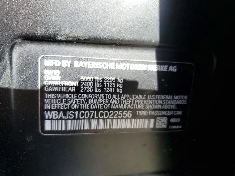 Aukcja sprzedaży 2020 Bmw 540, vin: WBAJS1C07LCD22556, numer aukcji: 48549276