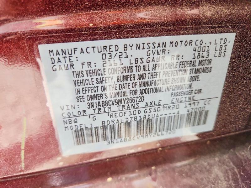 Продажа на аукционе авто 2021 Nissan Sentra, vin: 3N1AB8CV9MY266720, номер лота: 51294436