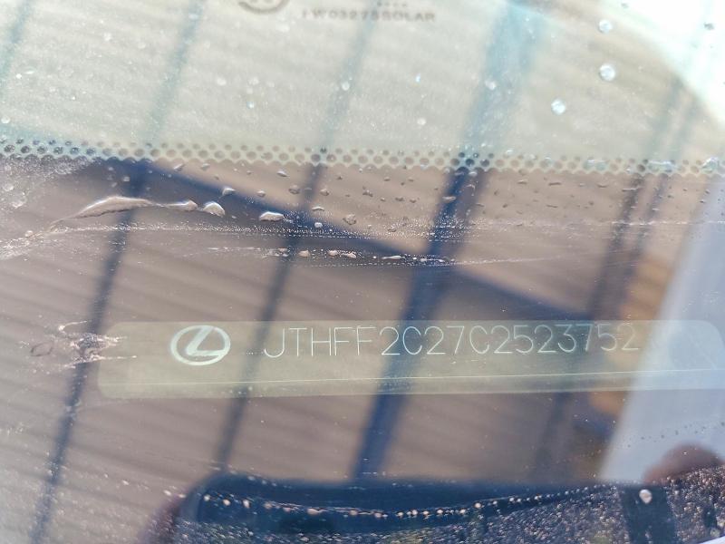 2012 Lexus Is მანქანა იყიდება აუქციონზე, vin: JTHFF2C27C2523752, აუქციონის ნომერი: 50434396
