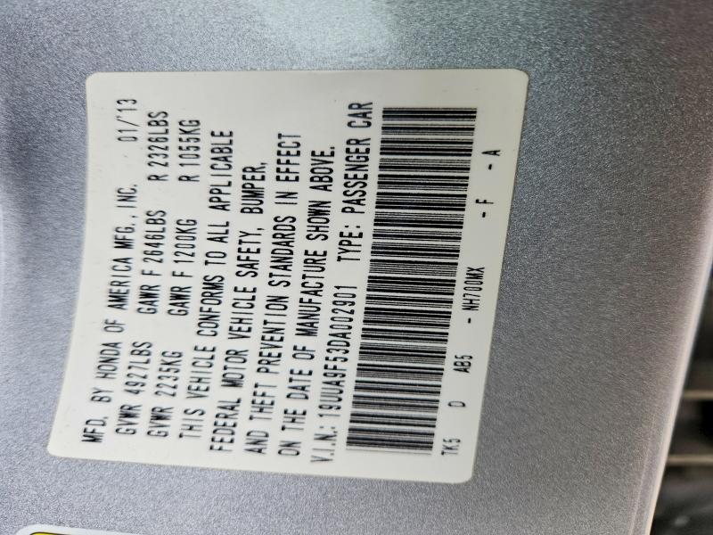 Продаж на аукціоні авто 2013 Acura Tl, vin: 19UUA9F53DA002901, номер лоту: 50193216