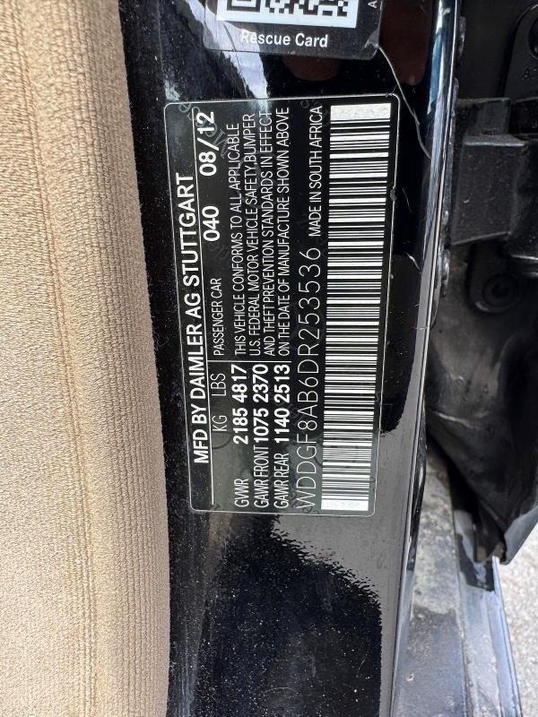 Aukcja sprzedaży 2013 Mercedes-benz C, vin: WDDGF8AB6DR253536, numer aukcji: 49971056