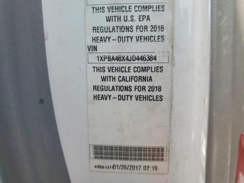 Продажа на аукционе авто 2018 Peterbilt 579, vin: 1XPBA48X4JD446384, номер лота: 50608456