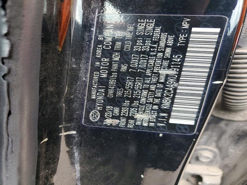 49945286 :رقم المزاد ، KM8K2CAA9KU191145 vin ، 2019 Hyundai Kona مزاد بيع