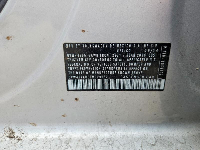 Aukcja sprzedaży 2015 Volkswagen Gti, vin: 3VW4T7AU3FM029062, numer aukcji: 50833656