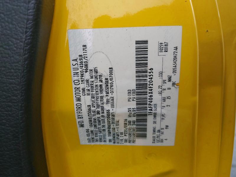 Aukcja sprzedaży 2004 Ford Mustang, vin: 1FAFP406X4F204556, numer aukcji: 47416126
