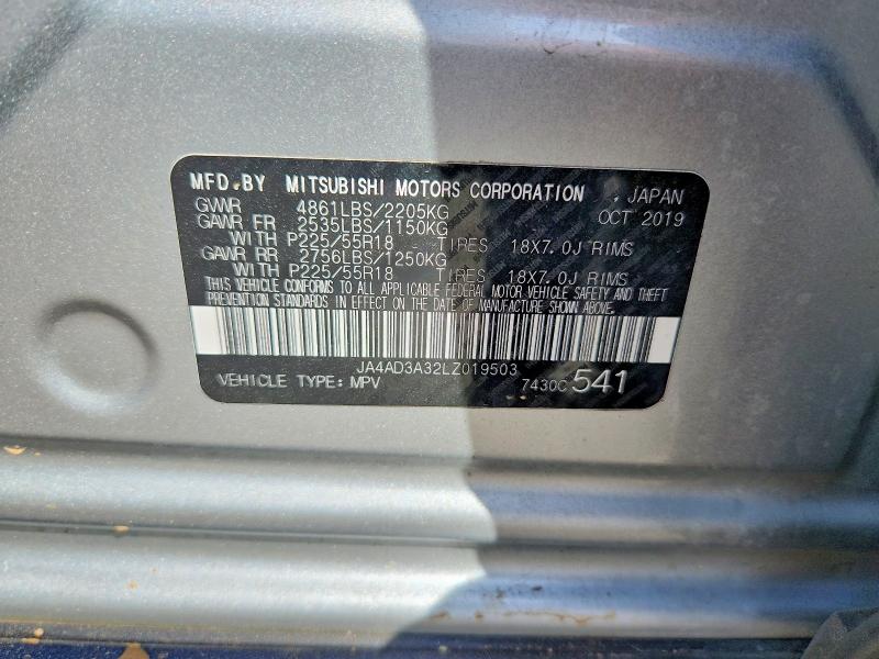 Продажа на аукционе авто 2020 Mitsubishi Outlander, vin: JA4AD3A32LZ019503, номер лота: 47236416