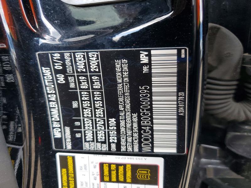 Продажа на аукционе авто 2016 Mercedes-benz Glc, vin: WDC0G4JB0GF060395, номер лота: 50447296
