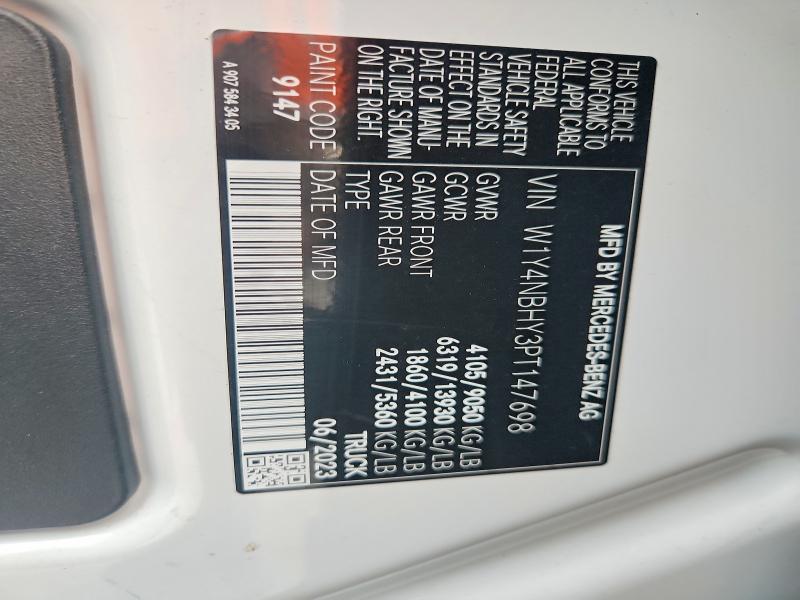 2023 Mercedes-benz Sprinter მანქანა იყიდება აუქციონზე, vin: W1Y4NBHY3PT147698, აუქციონის ნომერი: 48580196