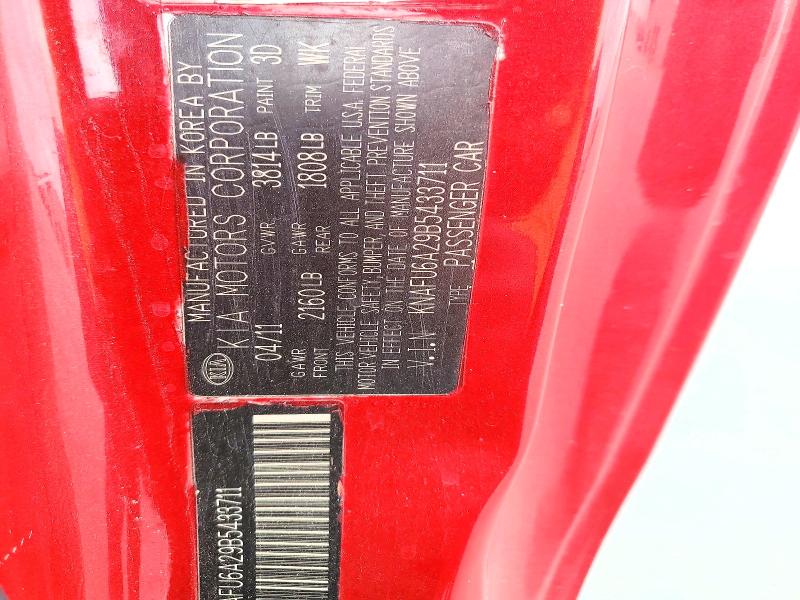 Aukcja sprzedaży 2011 Kia Forte, vin: KNAFU6A29B5433711, numer aukcji: 50332116