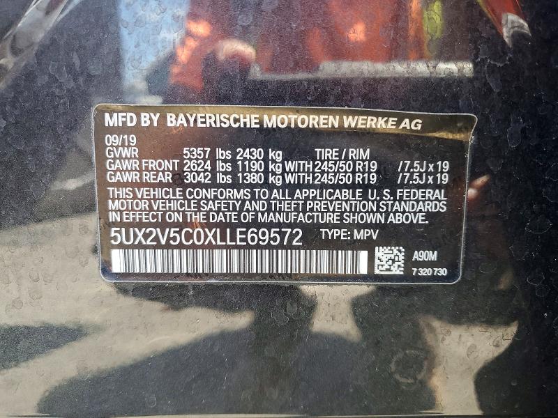 2020 Bmw X4 მანქანა იყიდება აუქციონზე, vin: 5UX2V5C0XLLE69572, აუქციონის ნომერი: 49528946