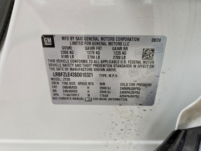 Aukcja sprzedaży 2025 Buick Envision, vin: LRBFZLE43SD010321, numer aukcji: 49608916