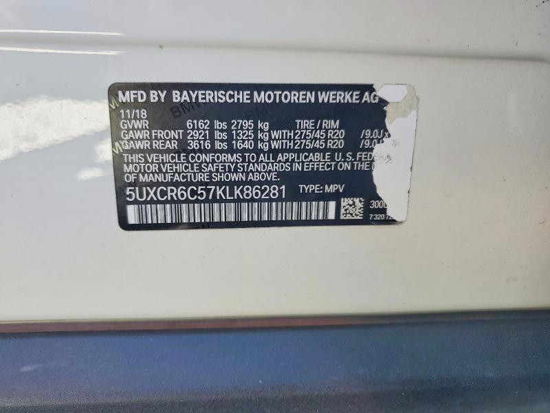 Продажа на аукционе авто 2019 Bmw X5, vin: 5UXCR6C57KLK86281, номер лота: 50087726