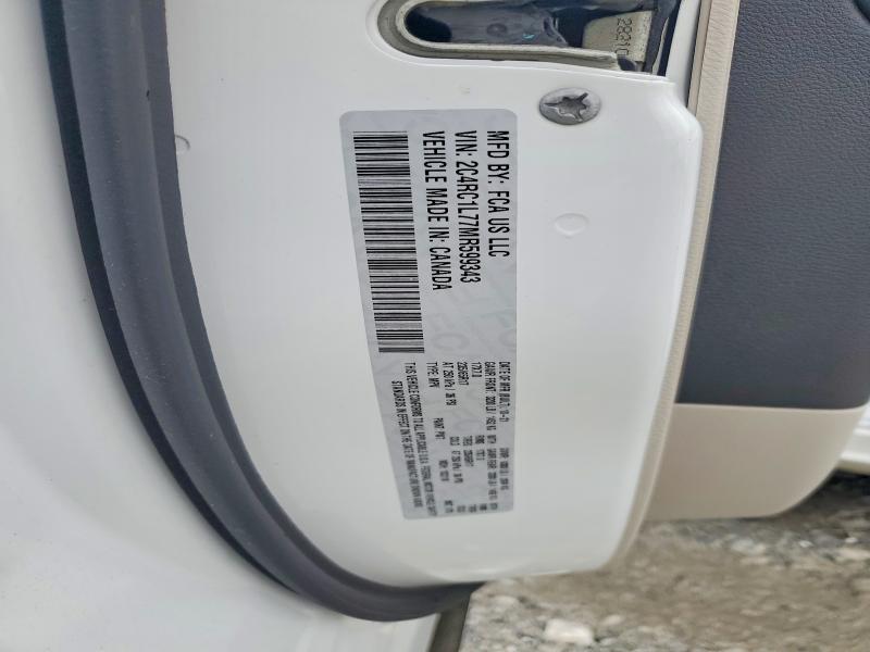 50466306 :رقم المزاد ، 2C4RC1L77MR599343 vin ، 2021 Chrysler Pacifica مزاد بيع