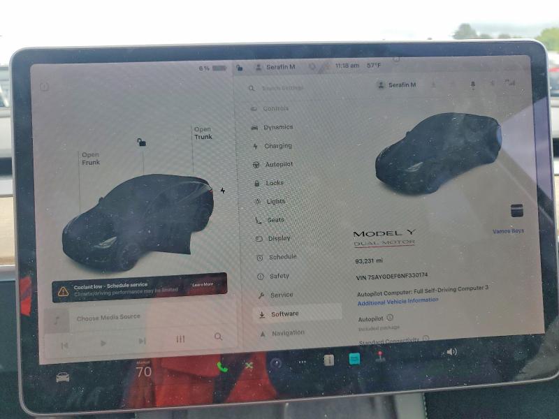 Продаж на аукціоні авто 2022 Tesla Model Y, vin: 7SAYGDEF6NF330174, номер лоту: 50625116