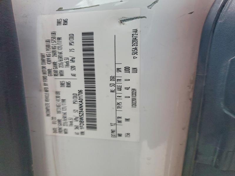 46949526 :رقم المزاد ، 1FDBW5Z84NKA01706 vin ، 2022 Ford Transit مزاد بيع