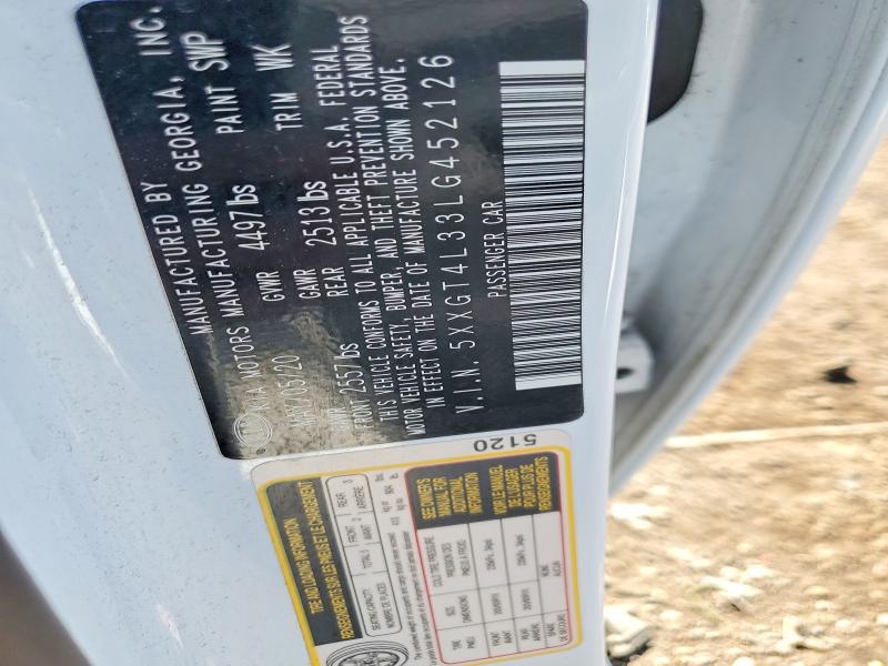 50633826 :رقم المزاد ، 5XXGT4L33LG452126 vin ، 2020 Kia Optima مزاد بيع