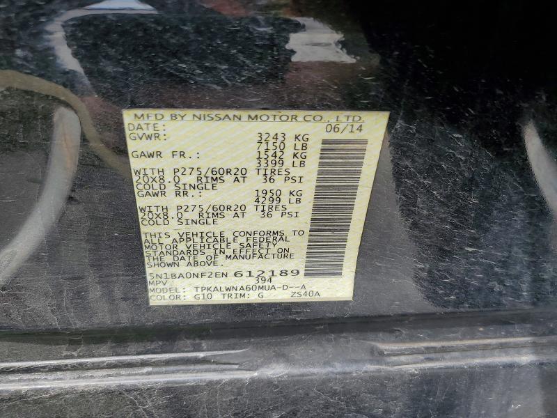 Продаж на аукціоні авто 2014 Nissan Armada, vin: 5N1BA0NF2EN612189, номер лоту: 51639886