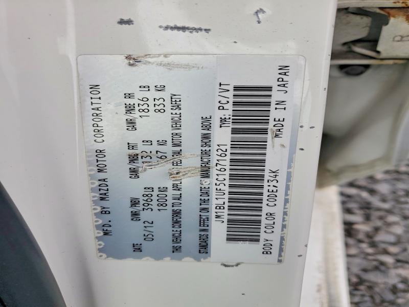 46457126 :رقم المزاد ، JM1BL1UF5C1671621 vin ، 2012 Mazda 3 مزاد بيع