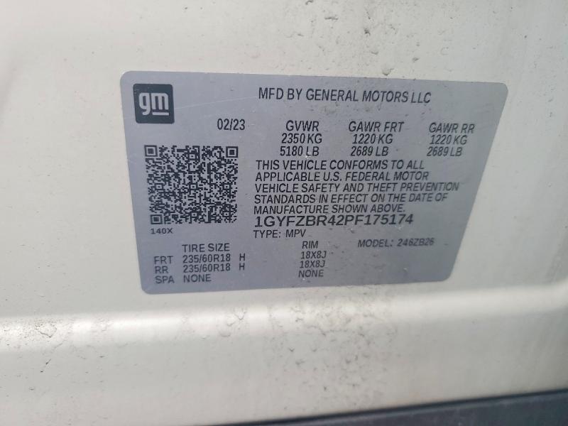 Продажа на аукционе авто 2023 Cadillac Xt4, vin: 1GYFZBR42PF175174, номер лота: 48798826