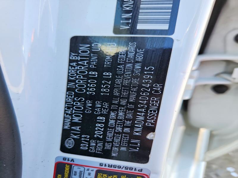 Aukcja sprzedaży 2013 Kia Rio, vin: KNADM4A34D6243915, numer aukcji: 49323756