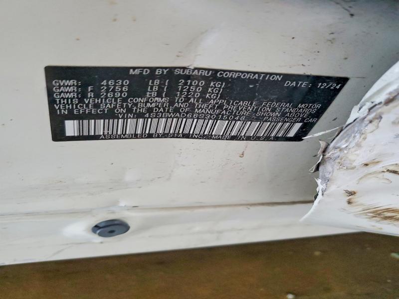 50847376 :رقم المزاد ، 4S3BWAD66S3015048 vin ، 2025 Subaru Legacy مزاد بيع