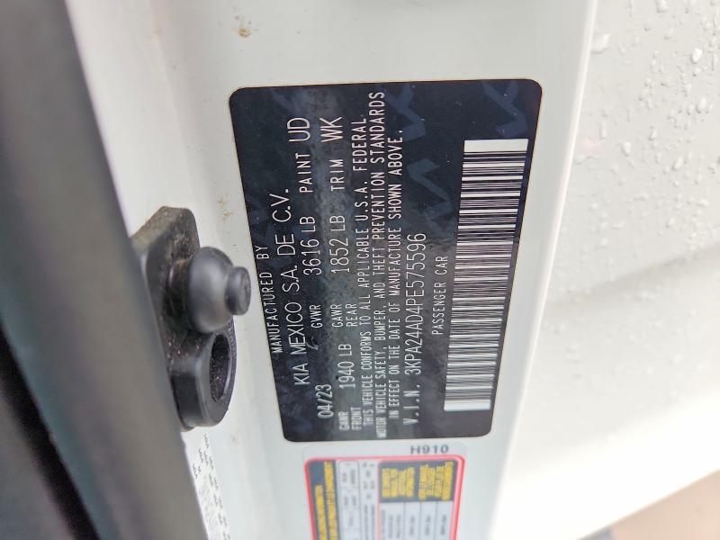 Aukcja sprzedaży 2023 Kia Rio, vin: 3KPA24AD4PE575596, numer aukcji: 48014496