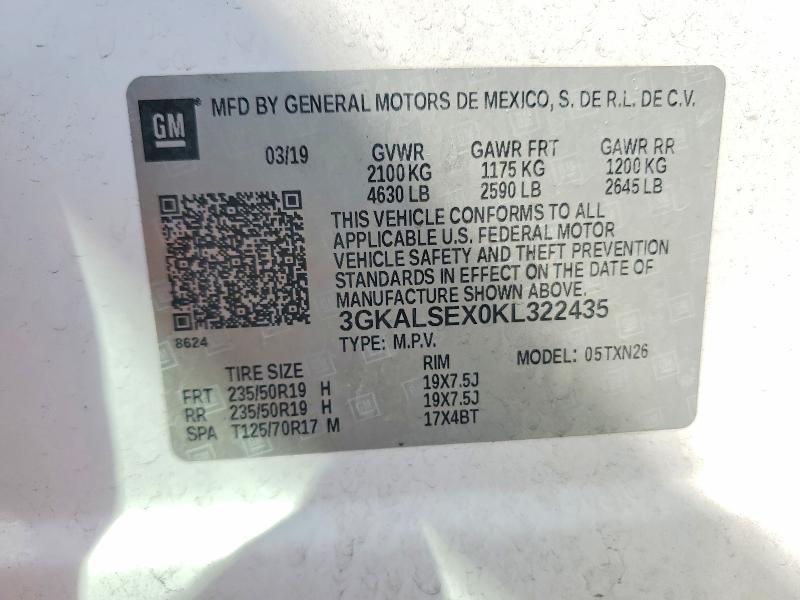 Aukcja sprzedaży 2019 Gmc Terrain, vin: 3GKALSEX0KL322435, numer aukcji: 41631416
