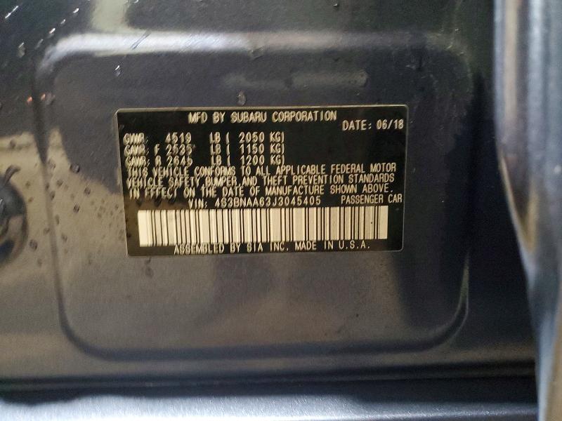 51363876 :رقم المزاد ، 4S3BNAA63J3045405 vin ، 2018 Subaru Legacy مزاد بيع