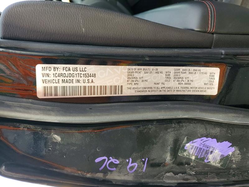 Aukcja sprzedaży 2026 Dodge Durango, vin: 1C4RDJDG1TC153448, numer aukcji: 49632896