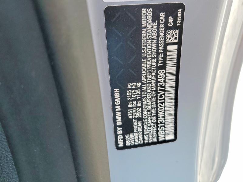 Aukcja sprzedaży 2026 Bmw M4, vin: WBS13HK02TCV73498, numer aukcji: 50924086