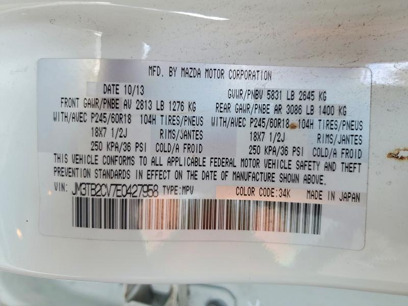 Продажа на аукционе авто 2014 Mazda Cx-9, vin: JM3TB2CV7E0427958, номер лота: 49506426