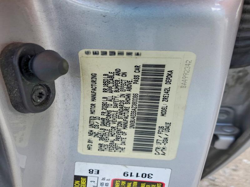 Aukcja sprzedaży 2010 Toyota Corolla, vin: 1NXBU4EE6AZ380086, numer aukcji: 52024536