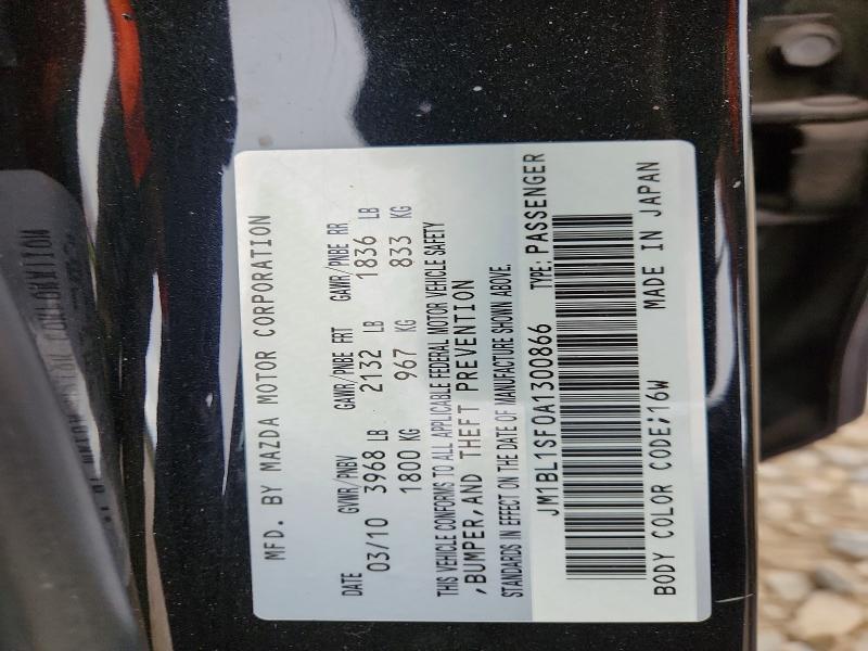 50794906 :رقم المزاد ، JM1BL1SF0A1300866 vin ، 2010 Mazda 3 مزاد بيع