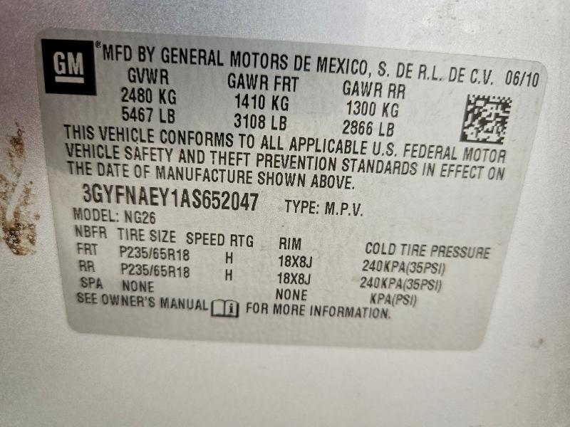 Продажа на аукционе авто 2010 Cadillac Srx, vin: 3GYFNAEY1AS652047, номер лота: 48689446