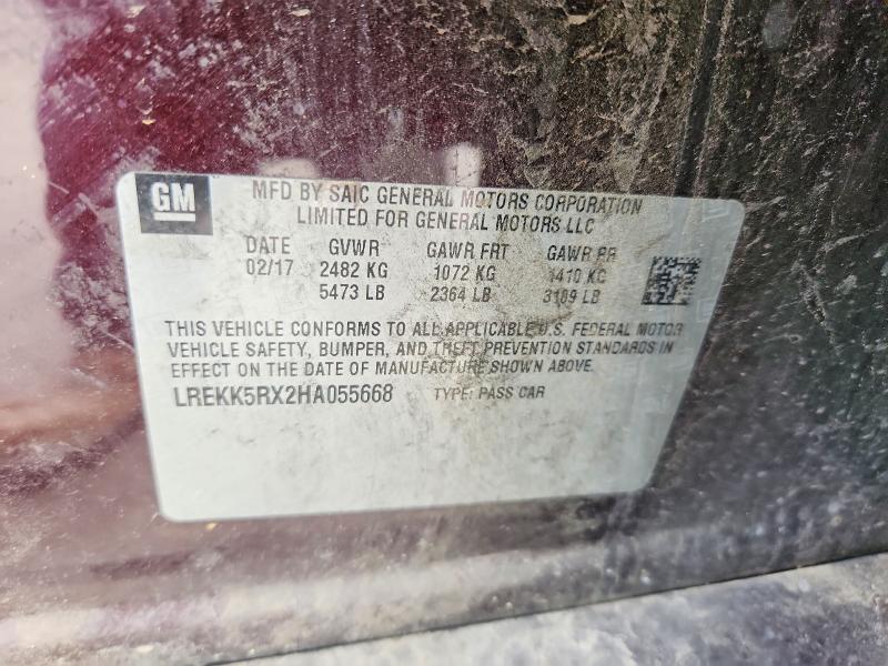 51317616 :رقم المزاد ، LREKK5RX2HA055668 vin ، 2017 Cadillac Ct6 مزاد بيع