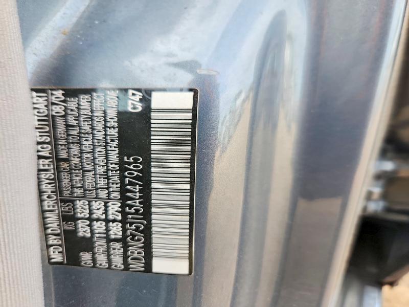 Aukcja sprzedaży 2005 Mercedes-benz S, vin: WDBNG75J15A447965, numer aukcji: 48206706