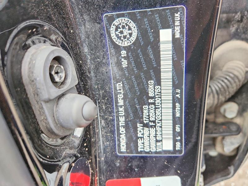 Продажа на аукционе авто 2020 Honda Civic Lx 4dr, vin: SHHFK7G35LU301753, номер лота: 48579336