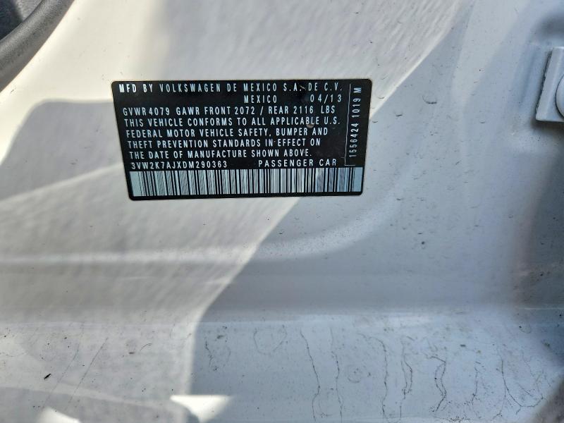 Продаж на аукціоні авто 2013 Volkswagen Jetta, vin: 3VW2K7AJXDM290363, номер лоту: 49896896