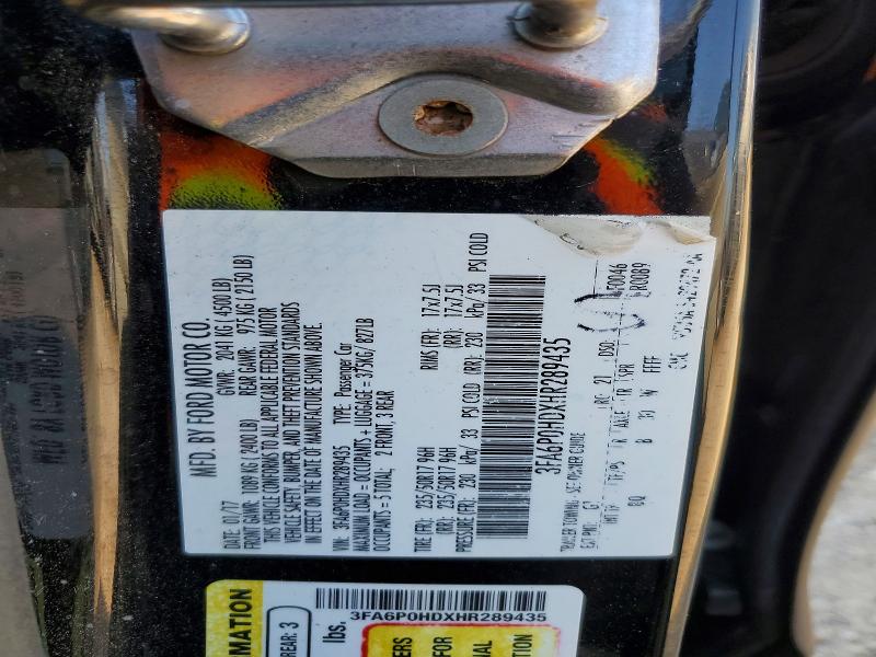 2017 Ford Fusion მანქანა იყიდება აუქციონზე, vin: 3FA6P0HDXHR289435, აუქციონის ნომერი: 50524476