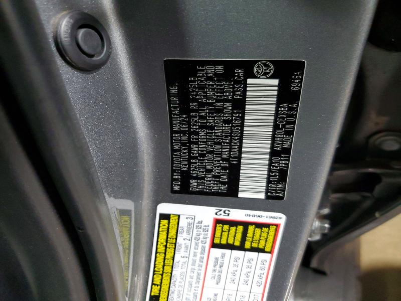 2025 Toyota Camry მანქანა იყიდება აუქციონზე, vin: 4T1DAACK4SU516791, აუქციონის ნომერი: 51166386